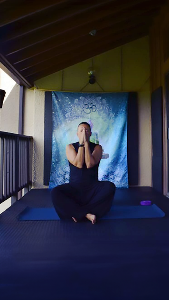 Prakasana Yoga's student in Yoga Asana "Padmasana" during 'Yoga 4 Cancer' Class